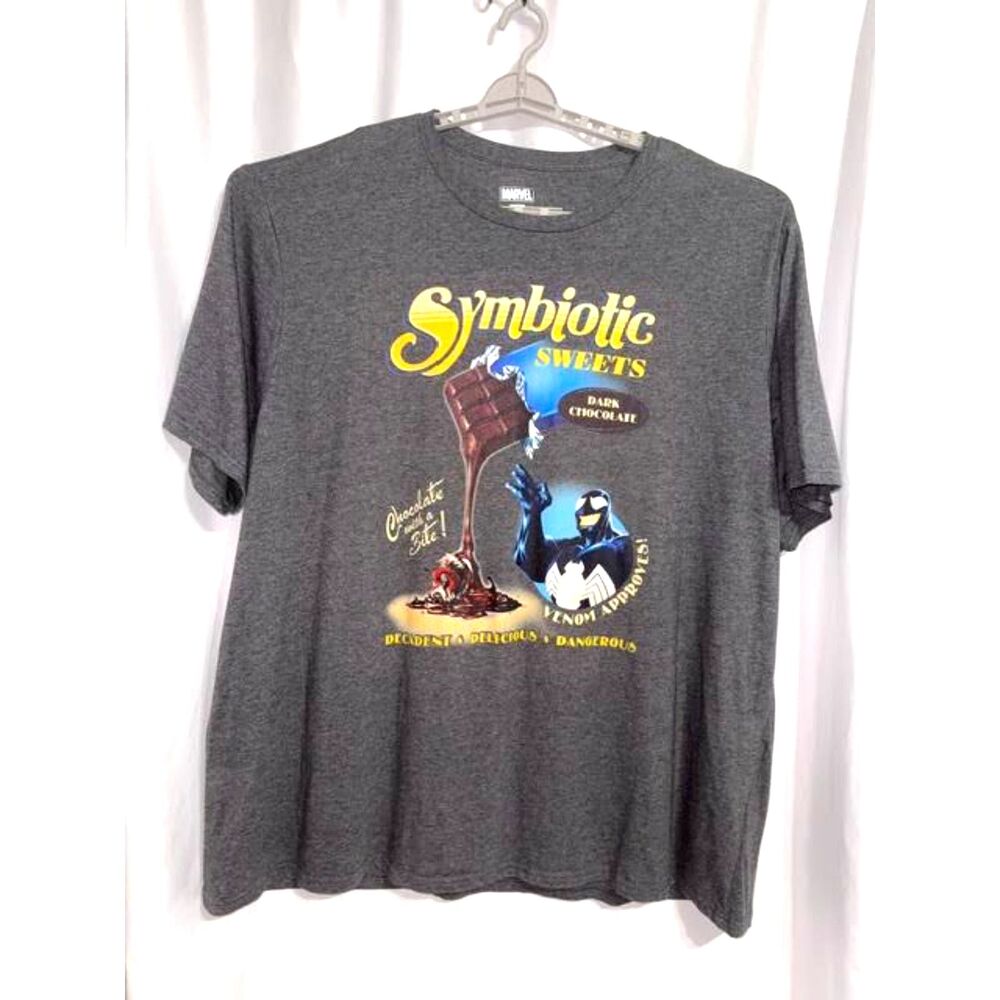 Men’s 5XLT Big & Tall Marvel Venom Symbiotic Chocolate Tee | Casual Fun Retro